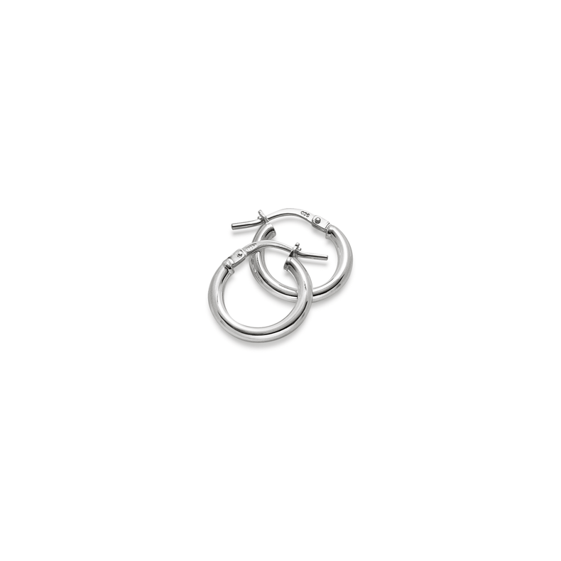 Plain Hoops, Rund profil, 12 mm | 925 silver