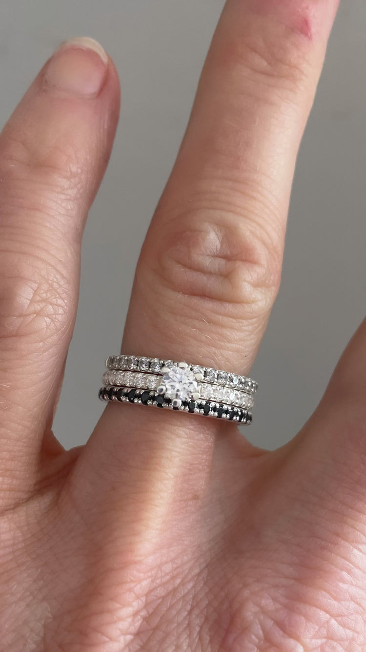 Elise Alliance-Ring mit schwarzen Diamanten | Trauring / Verlobungsring