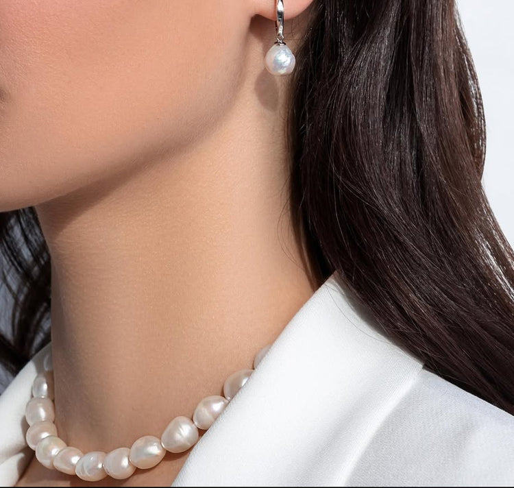 Perlenkette Barockperlen, groß