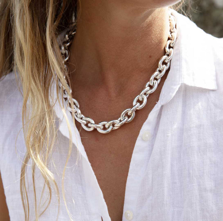 Mega Chunky Chain Halskette 14 mm | 925 Silber