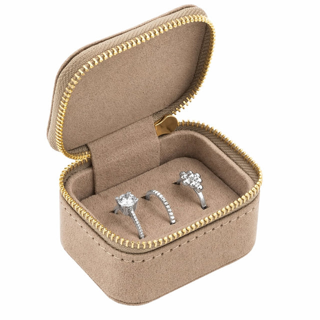 Smyckeskrin för ringar. Litet för resor.