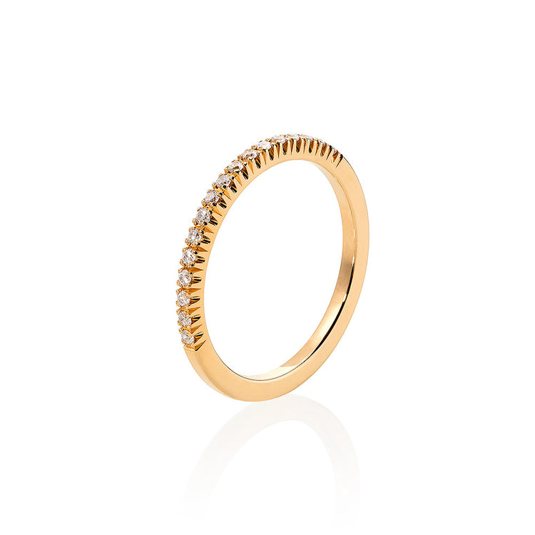 Sienna Ehering aus 18 Karat Gold mit Diamanten | Ehering / Verlobungsring