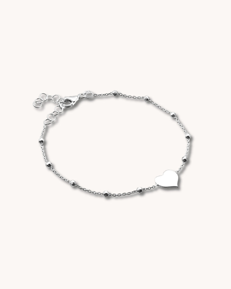 Dagg Herz Armband, Silber