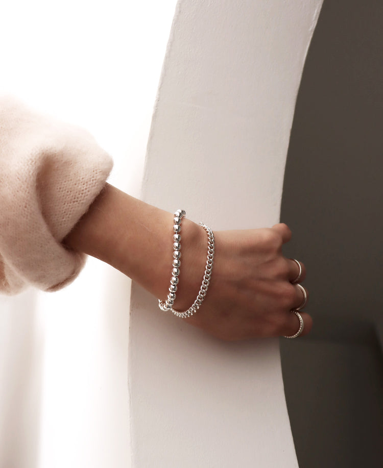 Silver Pearl Armband, 925er Silber