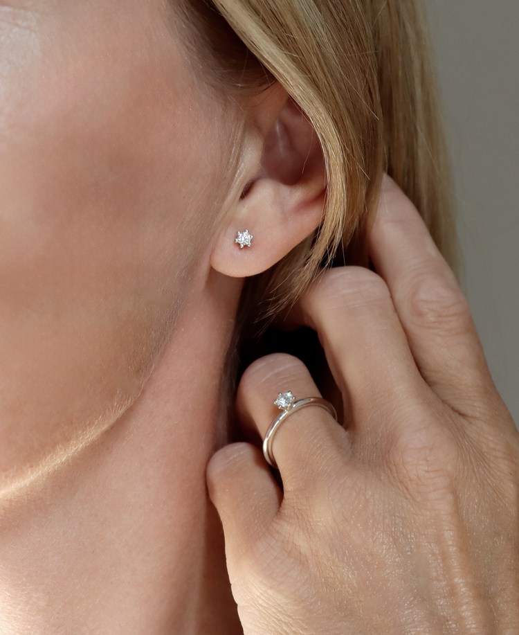 Geschenkset | Julie Diamantkette und Diamantohrringe