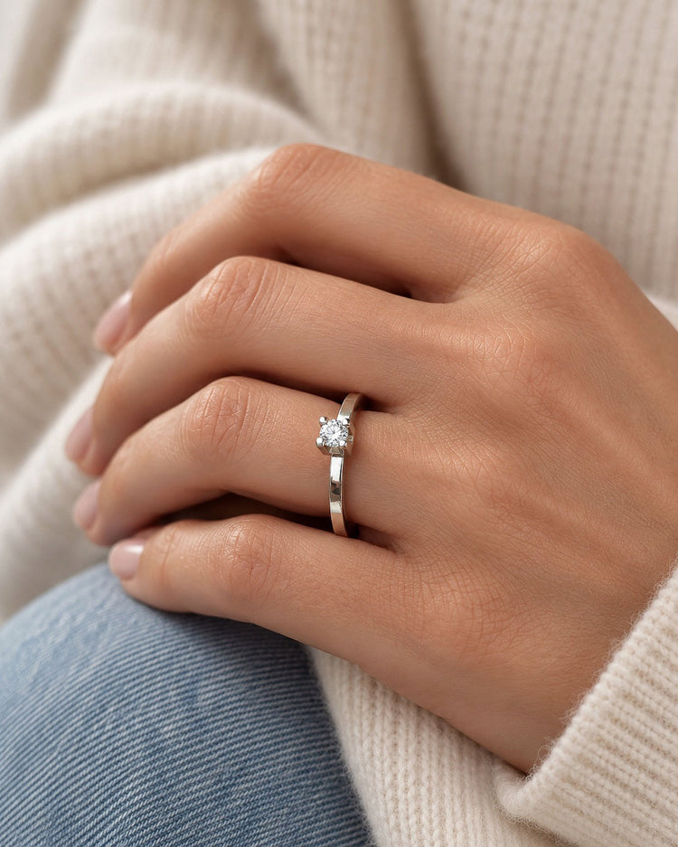 Box Everyday Diamond ring 0,10 ct - 0,5 ct | 925 silver