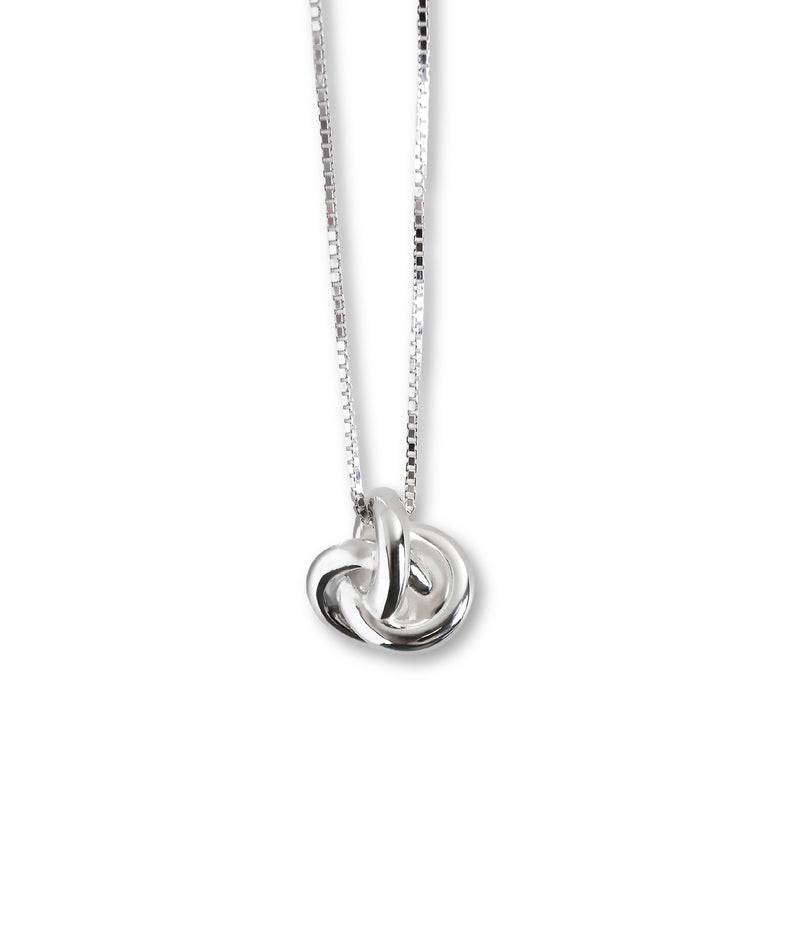 3 in One Fat Knot Halskette, Silber