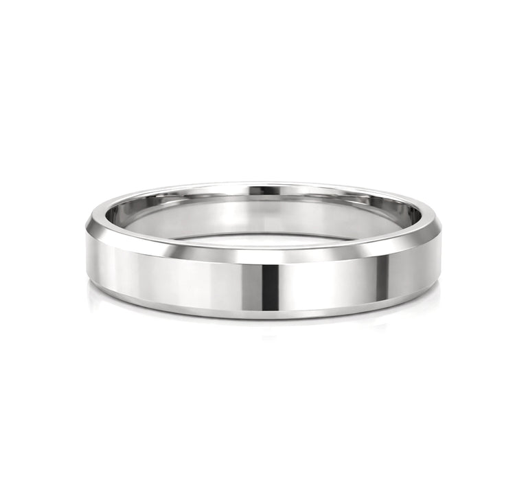 Vigsel/Förlovningsring Herr Silverring, 5 mm, Fasad kant | 925 silver