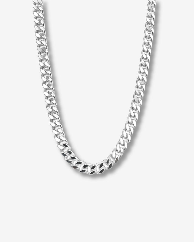 Silverkedja till herr. Halsband med 5 mm bred pansarkedja i 925 sterling silver.