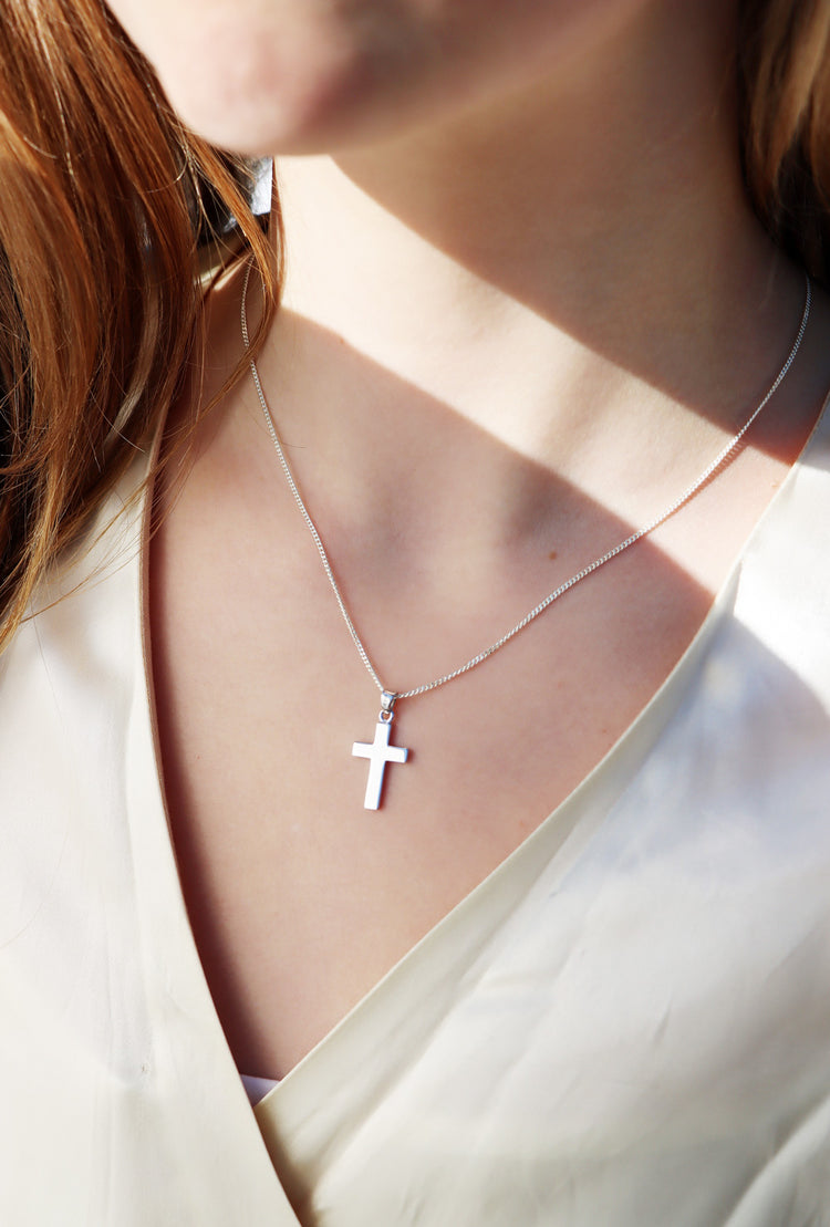 Silverkors Plain Halsband | 925 silver