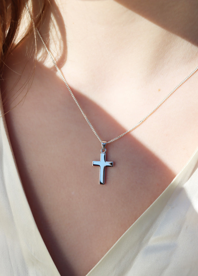 Silverkors Plain Halsband | 925 silver