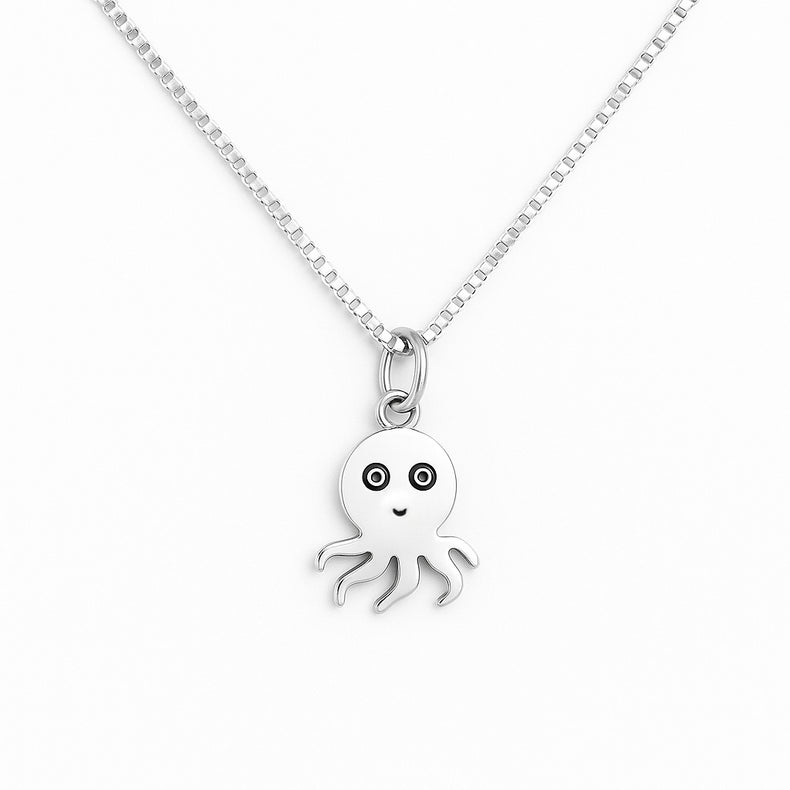 Children's jewelry Octopus Necklace, silver