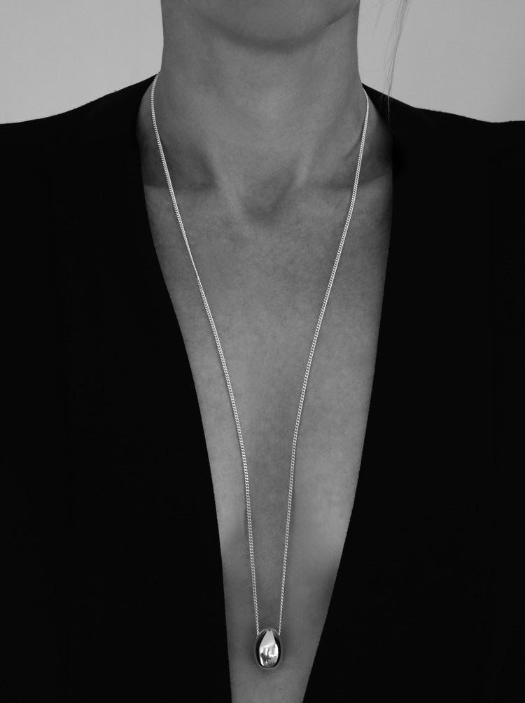 Silver Egg Pendant Large Halskette | 925 Silber