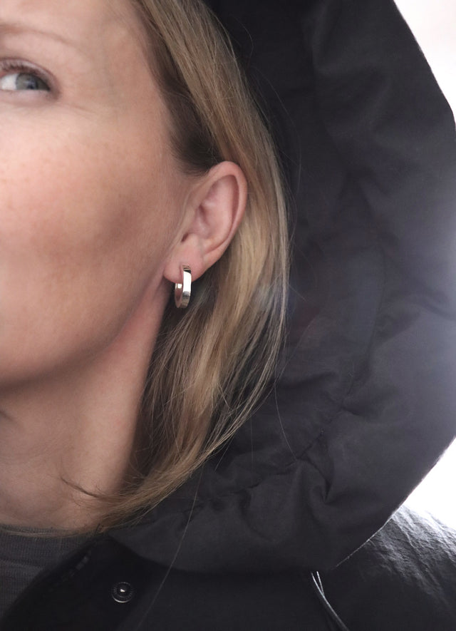 Plain Hoops Silber, gerades Profil | Kampagne!