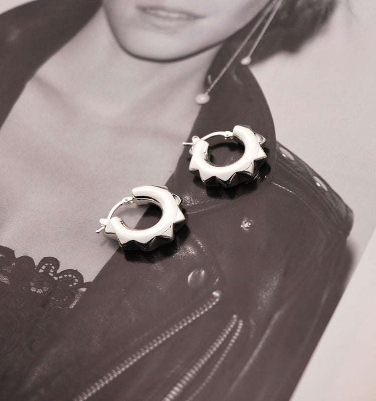 Peak Chunky Hoops | 925 Silber