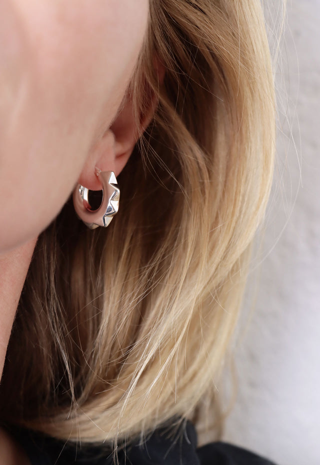 Peak Chunky Hoops, silber