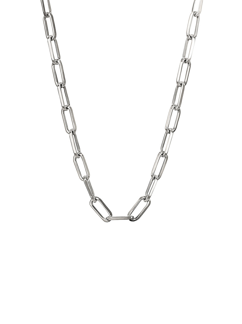 Paperclip Chain Necklace for women, 45 cm