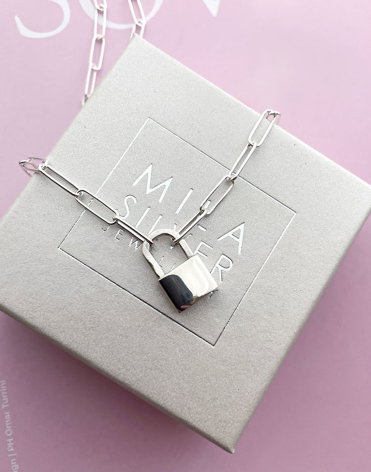 Love Locker Chain Halsband | 925 silver