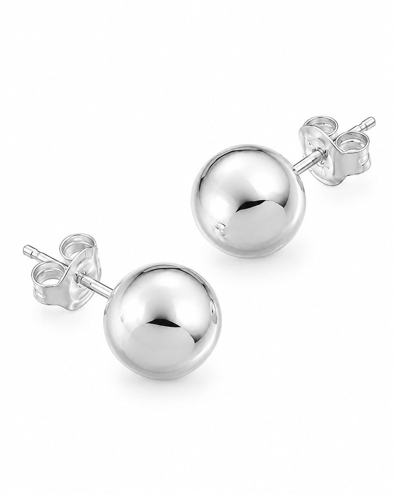 Happy Bead Örhängen 10 mm | Örhängen med kulor | 925 silver