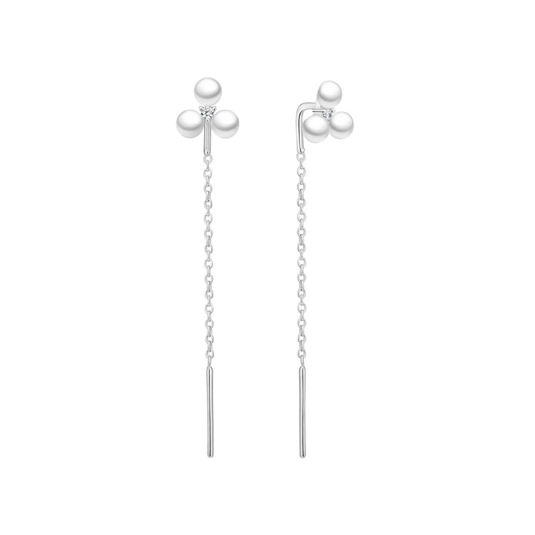Pearl Flower earrings | 925 silver