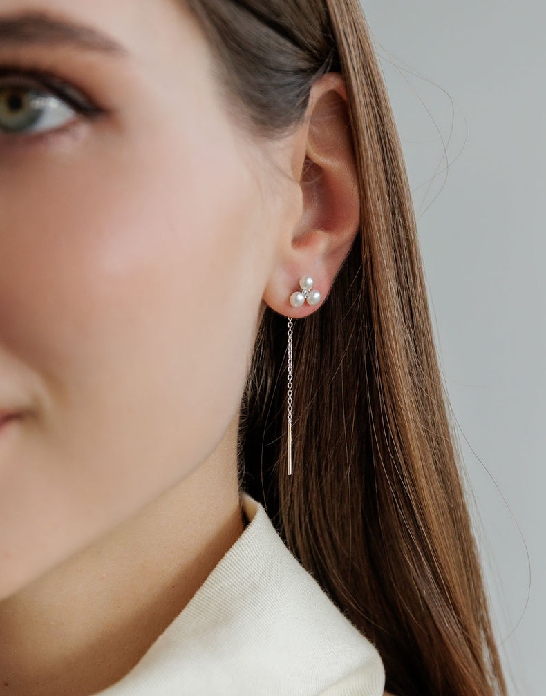 Pearl Flower earrings | 925 silver