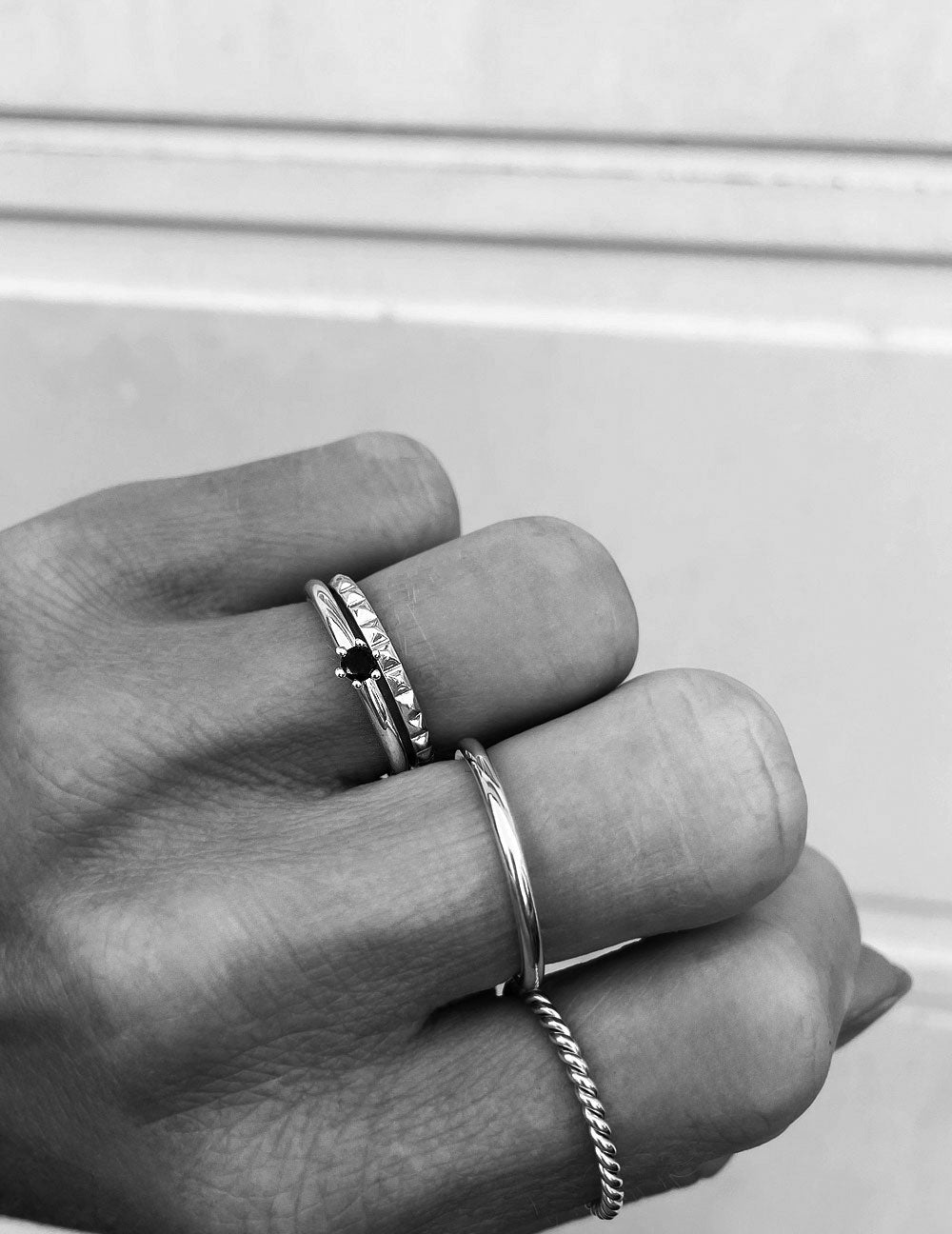 Mila Combo Thin Peak ring | 925 silver
