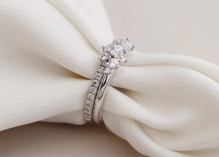 Celine Wedding / Engagement Ring, Diamonds Nest 0.36 ct