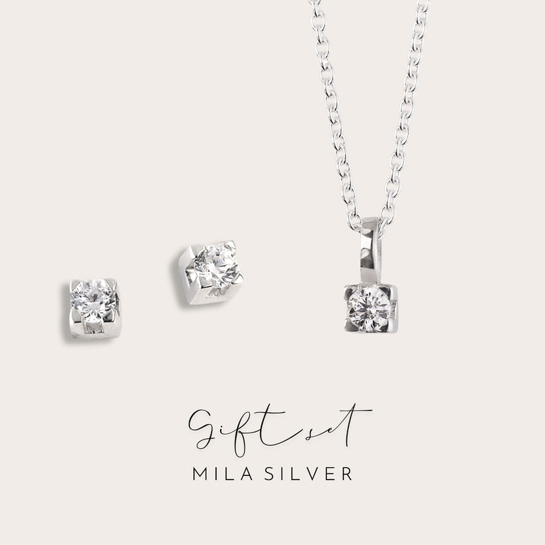 Geschenkset | Monet Diamantkette und Diamantohrringe