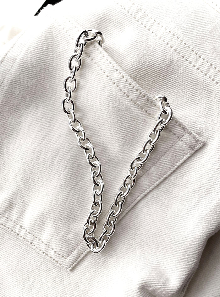 Chunky Chain Necklace 10 mm | 925 silver