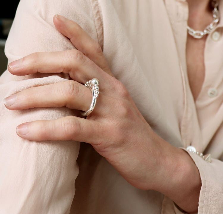 SALE Noomi Band Silberring, groß