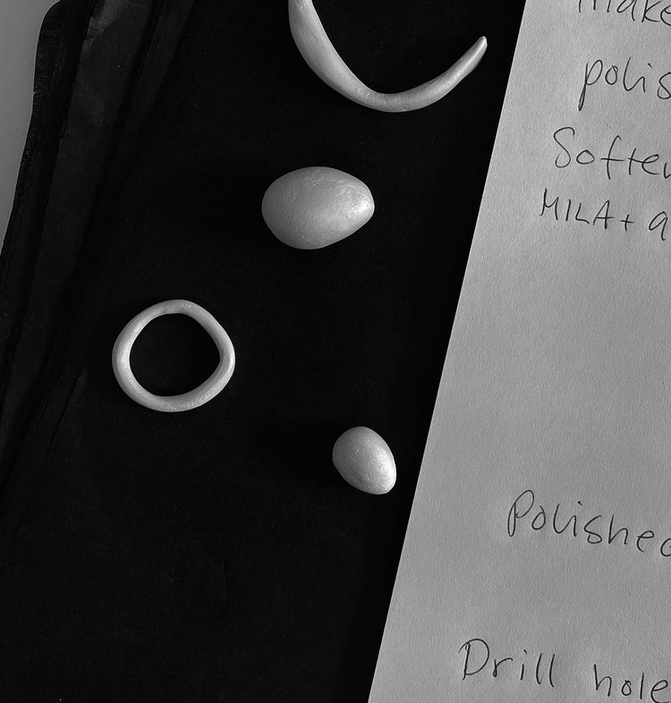 Silver Egg Pendant Large, Silver necklace