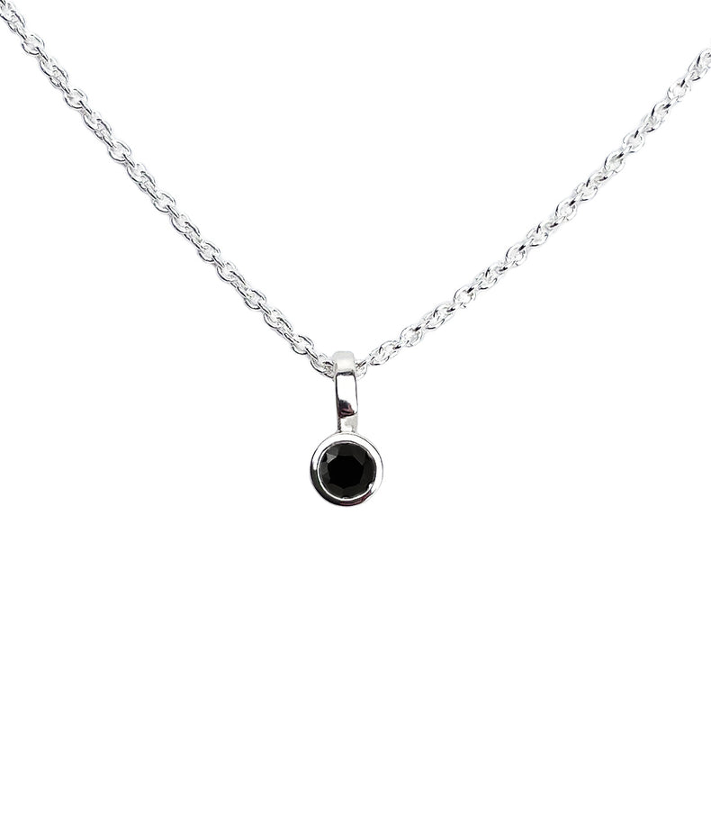 Minou-Diamant-Halskette, schwarzer Diamant 0,10 ct
