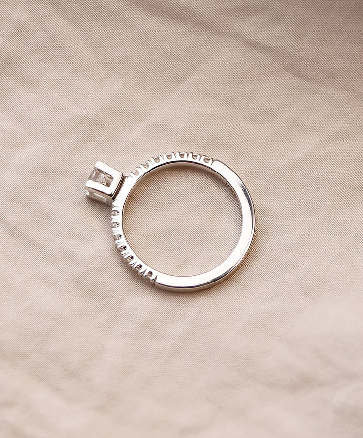 Monet Verlobungs- oder Ehering, Seitensteinring 0,53 ct Diamanten