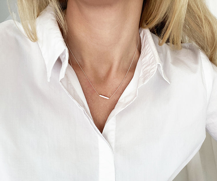 ROD MINI halsband silver - Mila Silver