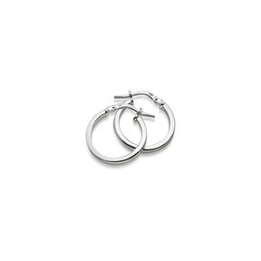 Silver hoops örhängen med ringar 18 mm, 925 silver.