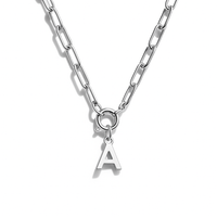 Bokstavshalsband A-Z Paperclip Kedja | 925 silver