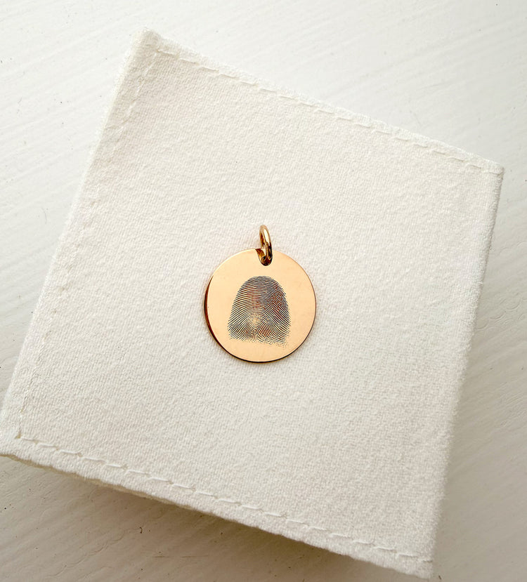 Charm with your own fingerprint | 18k Gold