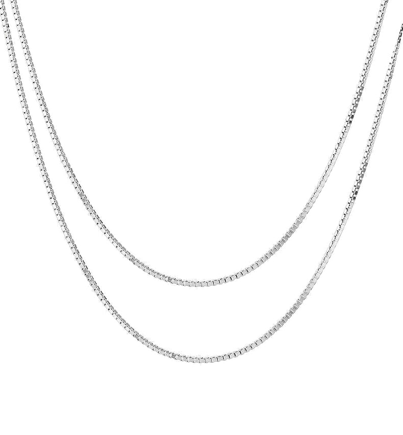 CHAIN ​​Necklace Choker, Box Chain, 40 / 80 cm