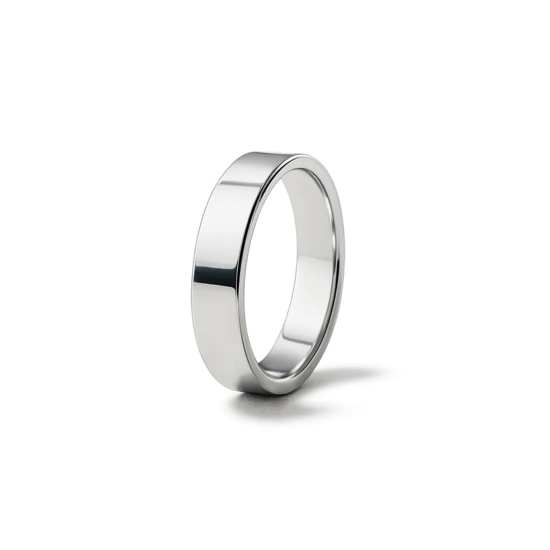 Vigsel / Förlovningsring Herr 5 mm, Rak | 18k. Vitguld