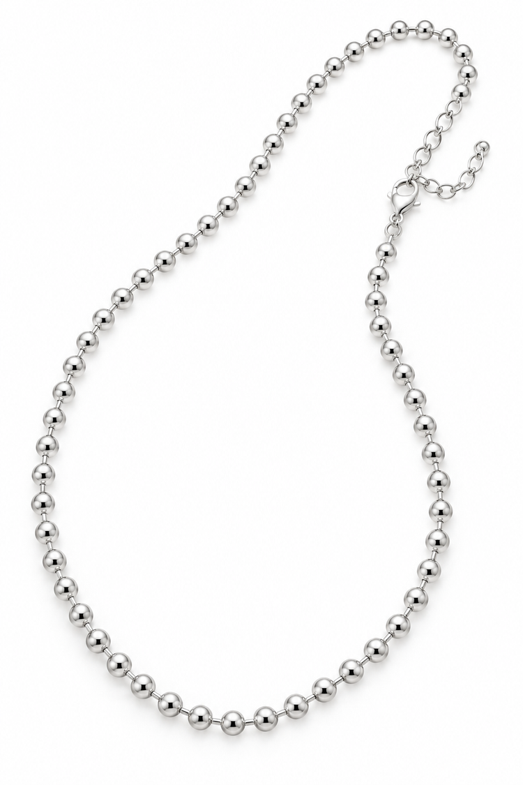 Bubble Chain Halskette | Kugelkette 5 mm | 925 Silber