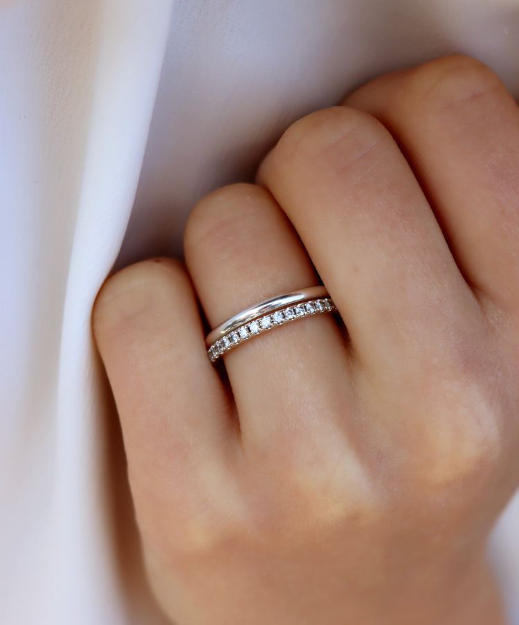 Verlobungsring Silber, Rund glatt | 925 Silber