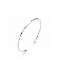 Plain Round Cuff Thin Bracelet | 925 silver