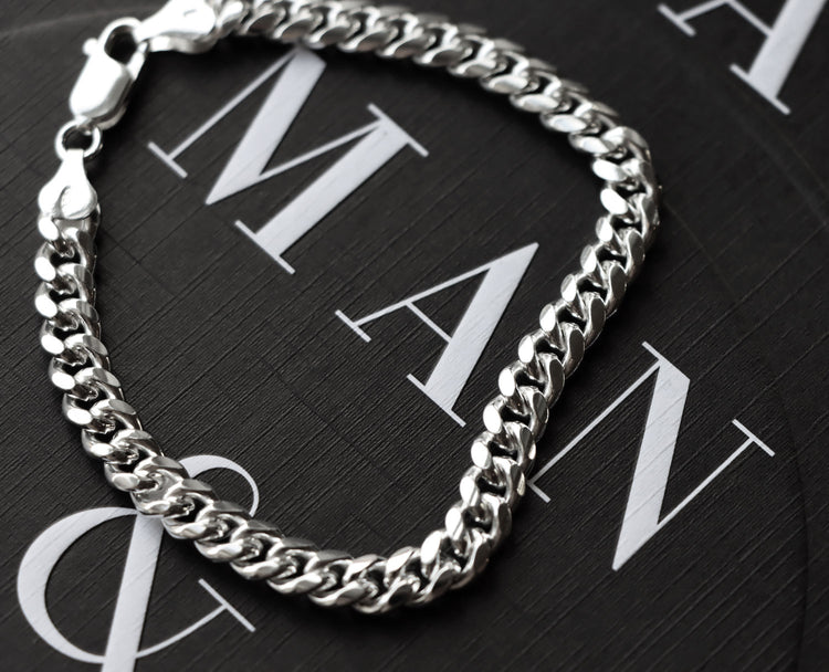 Armbänder Handgelenk Kette Mämänner Silber Stilvolle Edelstahl