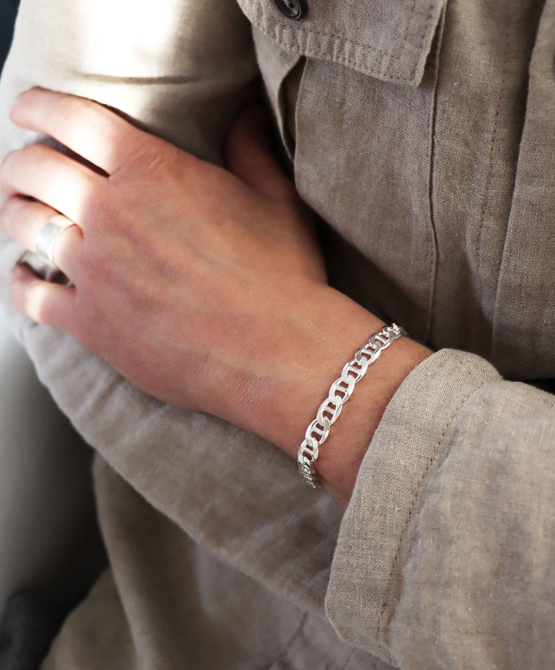 Mila Man Bracelet Marina Chain, silver