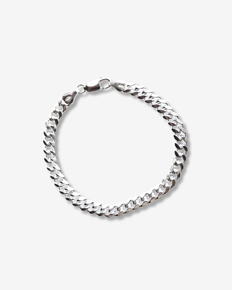 Mila Man Cuban, Armband Herrenkette silber, 7 mm