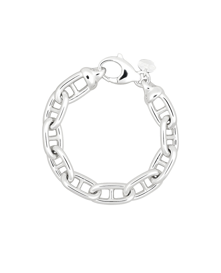 Anchor Chunky Chain Armband, Silber