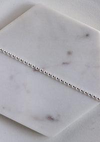 Perlenkettenarmband, silber 3 mm