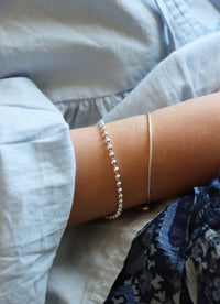 Perlenkettenarmband, silber 3 mm