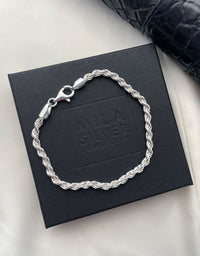 Armband till herr i silver med cordell kedja. 