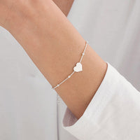 Dew Heart bracelet, silver